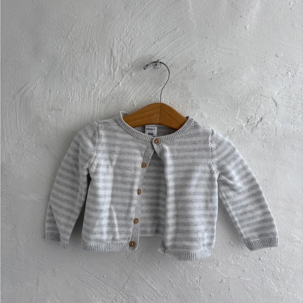 Carters 6month Trendy 100% cotton striped cardigan